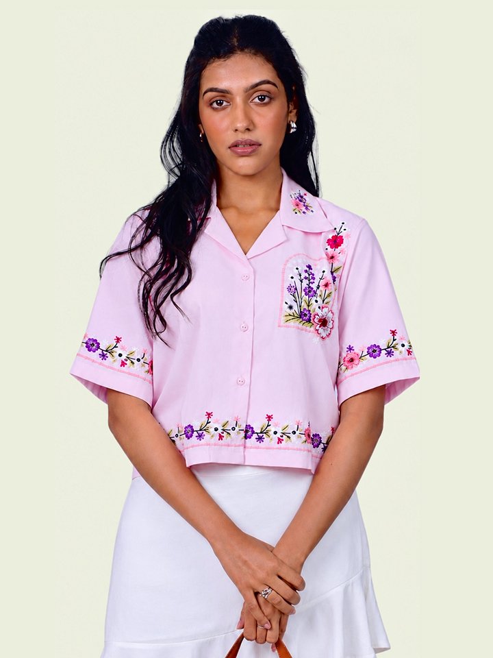 Bloom Garden Cropped Shirt