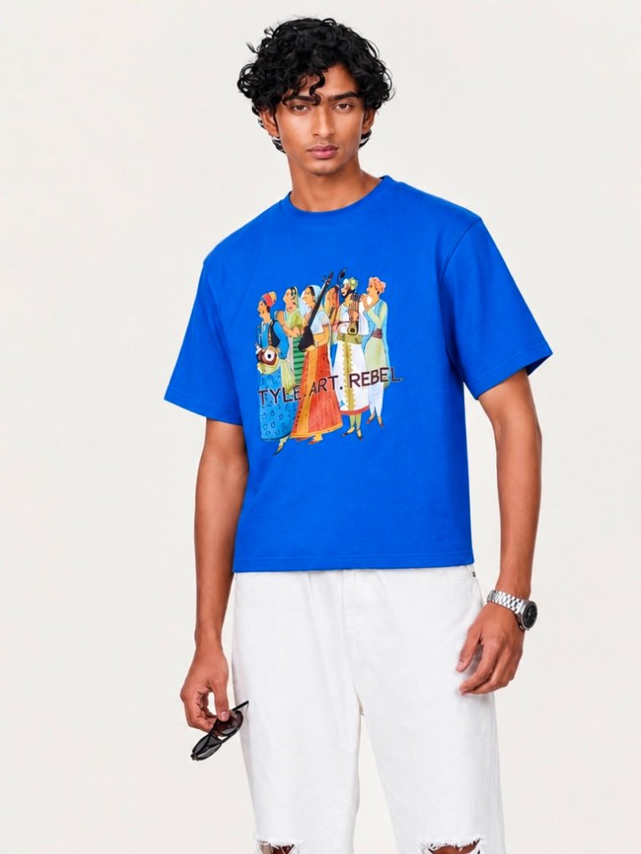 Culture Musical Band Blue Tshirt-04