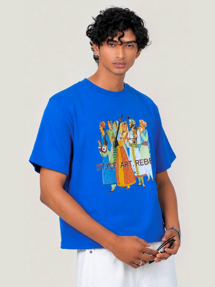 Culture Musical Band Blue Tshirt-02
